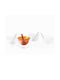 Philippi Gelato Ice Cream Serving Bowls Round Glass Yellow Diameter 10.1cm 2 Pieces