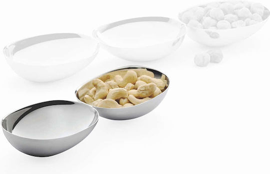 Philippi Pebbles Serving Bowls Round Inox Gray with Diameter 17.7cm 2 Pieces