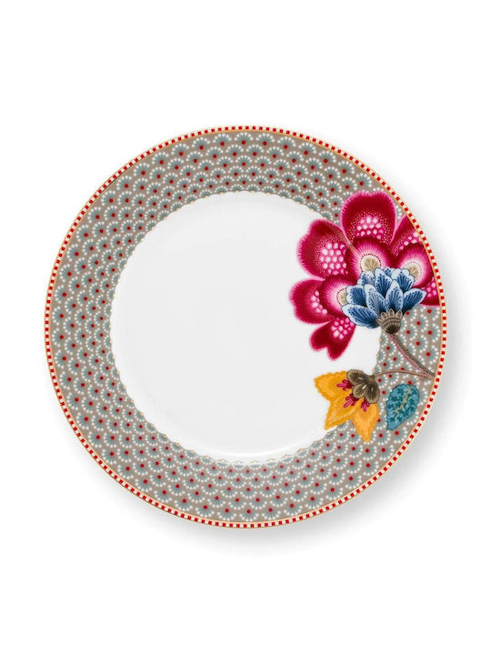 PiP Studio Blooming Tales Multicolour Porcelain Dessert Plate with Diameter 21cm