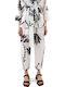Women's Fabric Trousers in Straight Leg Multi