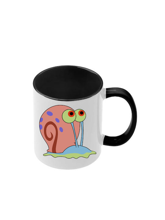 SpongeBob Mug Black Handle Interior