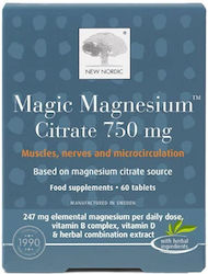 New Nordic Magic Magnesium Citrate 750mg 60 κάψουλες New Nordic Magic Magnesium Citrate 750mg 60 κάψουλες