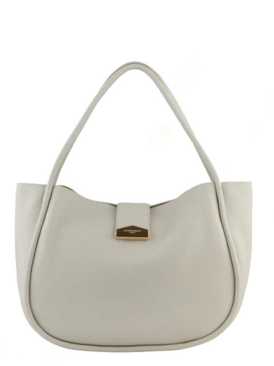 Leder Damen Schultertasche Beige