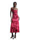 Summer Midi Dress French Fuchsia