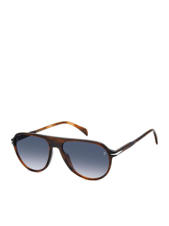 David Beckham Men's Sunglasses with Blue Horn-R...