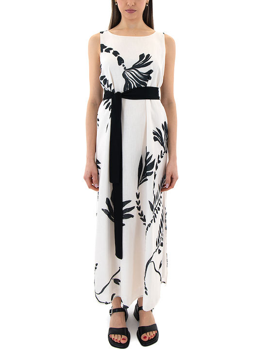 Summer Maxi Dress Ecru-Black