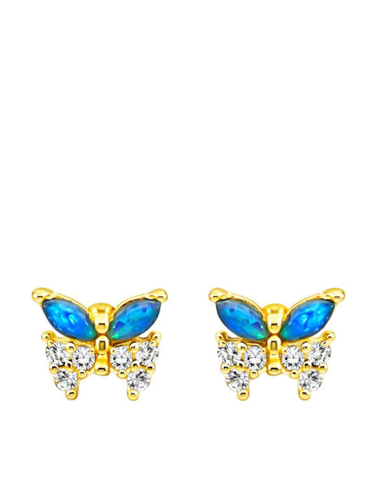 Xryseio Earrings Silver Gold Plated with Stones