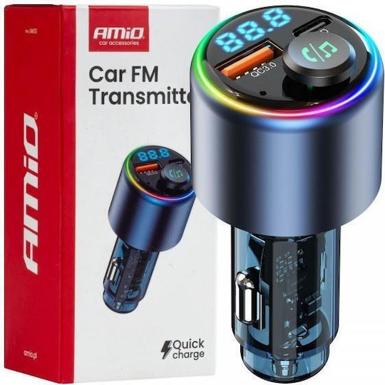 AMiO AMiO Auto FM-Transmitter mit Type-C USB Bluetooth