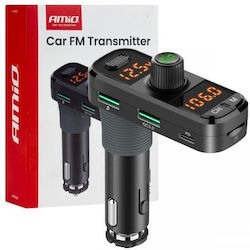 AMiO Car FM Transmitter with MicroSD Type-C Bluetooth USB