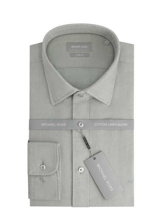 Michael Kors Long Sleeve Linen Shirt in Slim Fit Striped Beige  MK0DS01675-245 | Skroutz.mt