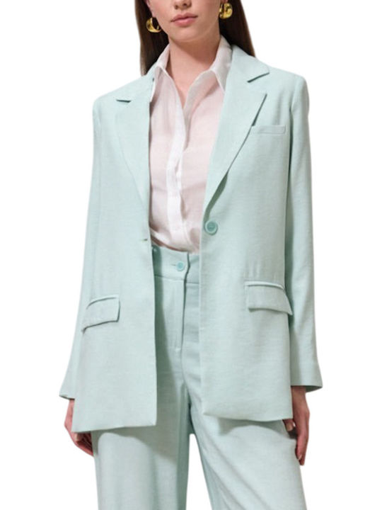Enzzo Enzzo Damen Blazer Mit Pailletten Mint
