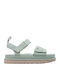 Goldenstar Women's Flat Sandals Flatforms Green