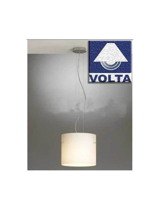 Volta Κρεμαστό Φωτιστικό Λευκό με Ντουί E27 28x28εκ.