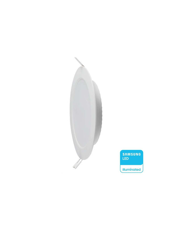 V-TAC Samsung Chip Platz Kunststoff Eingebaute LED Mit Warmweißem Licht Weiß 9x9cm