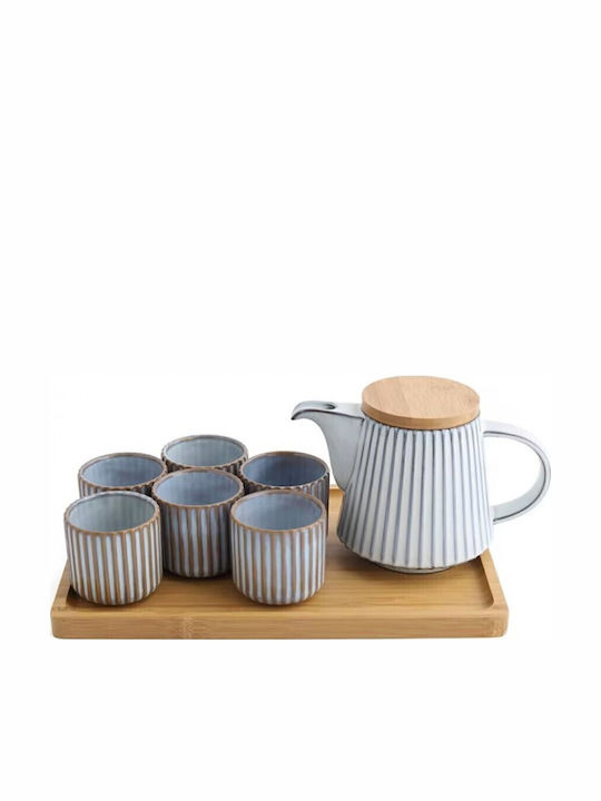 Melina's Collection Σετ Τσαγιού Κεραμικό Πολύχρωμη 7τμχ
