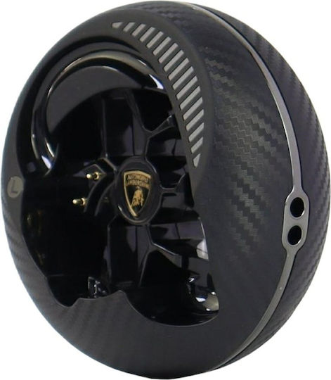 Lamborghini D1 Open Ear Bluetooth Handsfree Ακουστικά με Αντοχή στον Ιδρώτα και Θήκη Φόρτισης Μαύρα