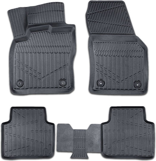 Σετ Μπροστινά και Πίσω Πατάκια 4τμχ για Volkswagen Tiguan 2016-2023 Μαύρα