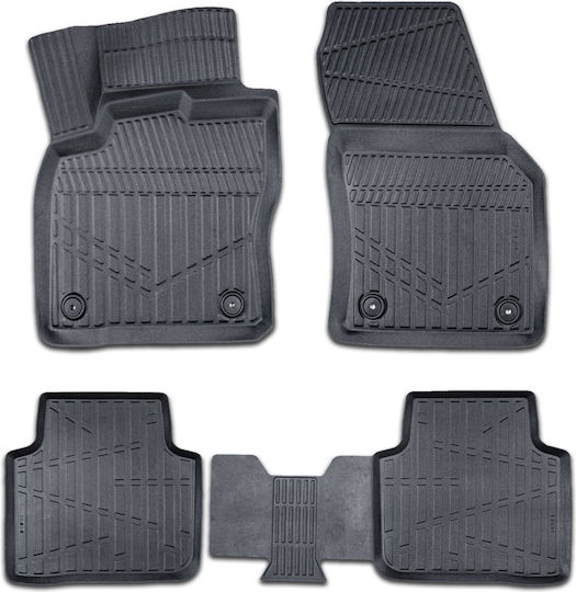 Σετ Μπροστινά και Πίσω Πατάκια 4τμχ για Seat Tarraco Μαύρα