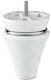 Plastic Furniture Leg Ms Manolya Ca 272-5 Φ9cm Height 12cm White