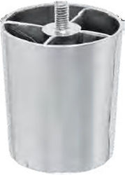 Ποδαράκι Πλαστικό Επίπλου Rv M8 Ύψος 8cm Inox