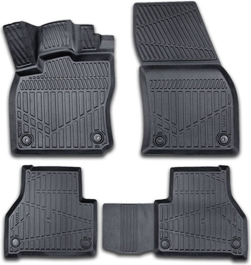 Set Față și Spate Covoare Auto 4 Bucăți Pentru VW Caddy Negre