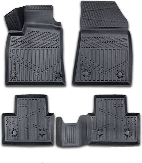 Set Față și Spate Covoare Auto 4 Bucăți Pentru Renault Clio Negre