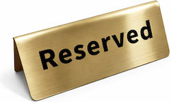 Inox Stand Reserved Gold 12x5cm Ky-70 Inox