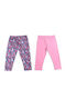 Set Kids Cycling Short Leggings Lilac/Pink