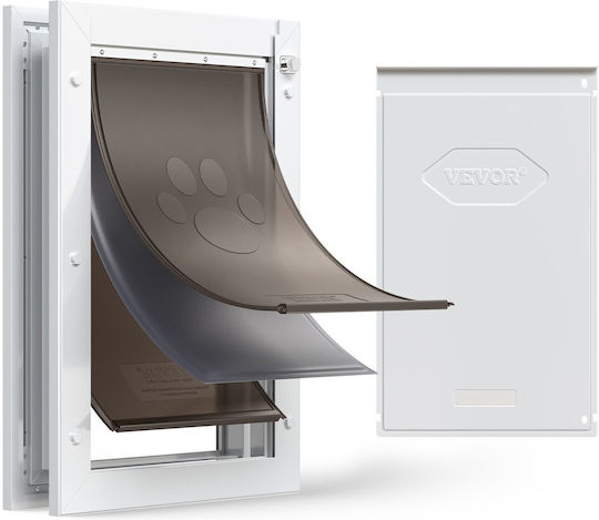 Vevor Dog Door Made of Metal in White Colour