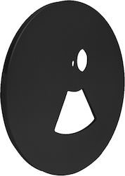 Aluminum Round Frame Square Hole Switch Frame 3-9028 Black