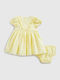 Girls Dress Set With Panty Yellow
