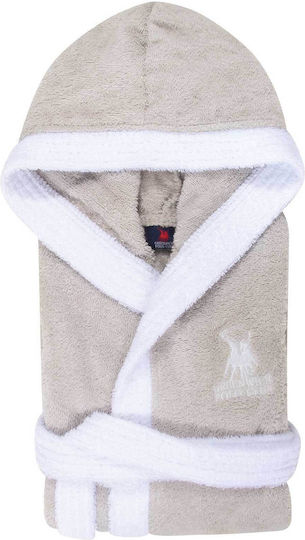 Greenwich Polo Club Kinderbademantel Essential Grau mit Kapuze