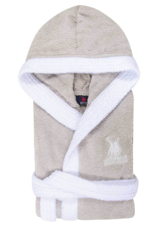 Greenwich Polo Club Παιδικό Μπουρνούζι Essential 8622 Γκρι με Κουκούλα