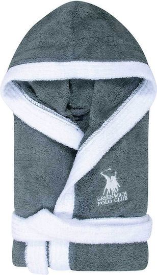 Greenwich Polo Club Παιδικό Μπουρνούζι Essential 8623 Γκρι με Κουκούλα