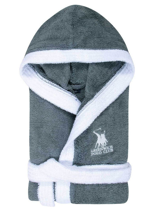 Greenwich Polo Club Kids Bathrobe Essential Gray Hooded