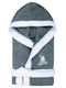 Greenwich Polo Club Kids Bathrobe Essential Gray Hooded