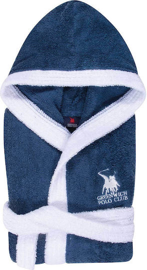 Greenwich Polo Club Kids Bathrobe Essential Blue Hooded