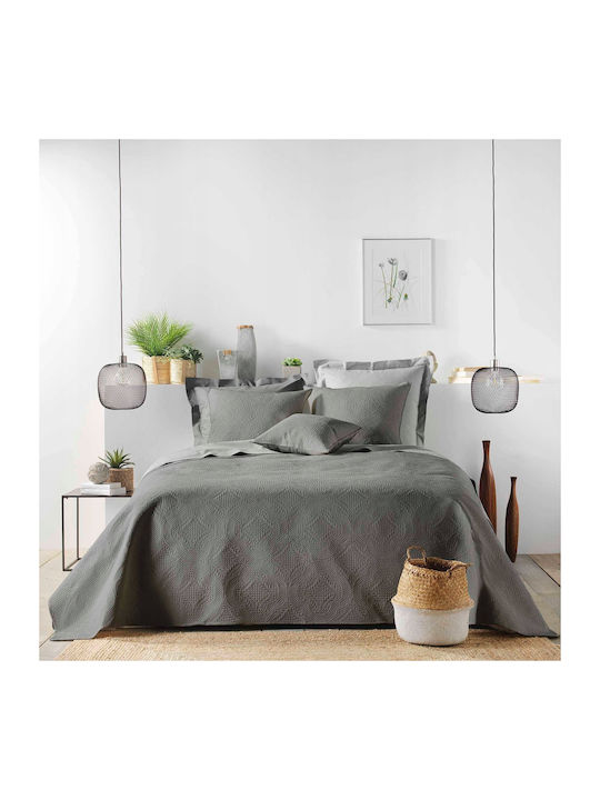 Douceur d'Intérieur Colombine Double Blanket 220x240cm Gray