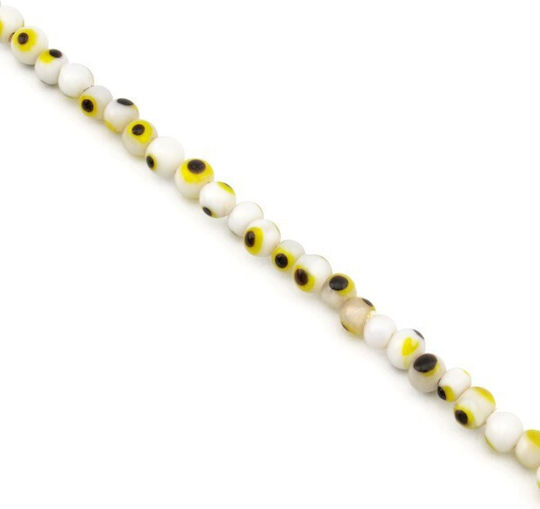 Glass Eye Round 4mm/~ø7mm 90pcs/pack White