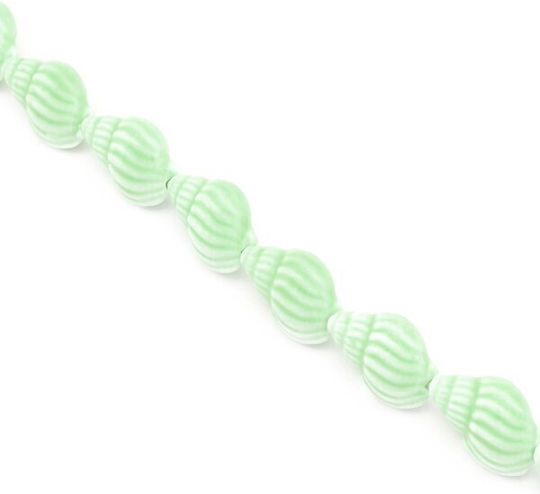 Ceramic Seashell 19x11mm 18 Pieces per Pack Light Green