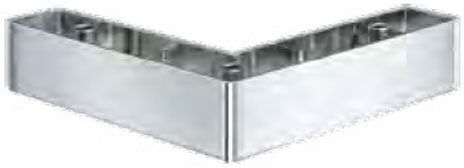 Dreamwell Πλαστικό Πόδι Επίπλου 14x14x4cm Ασημί