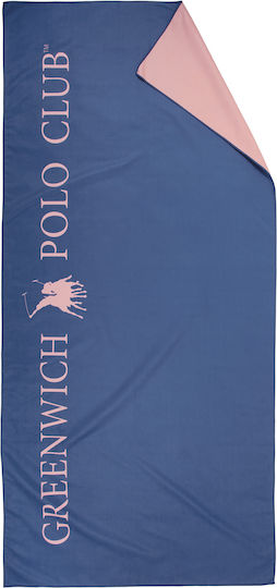 Greenwich Polo Club Πετσέτα Microfiber Σώματος 280gr/m² Διπλής Όψεως Μπλε 170x80εκ.