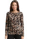 Women's Blouse Brown Sparkle Design