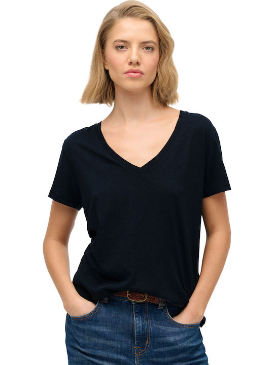 Superdry Studios Slub Emb Vee Γυναικεία Μπλούζα...
