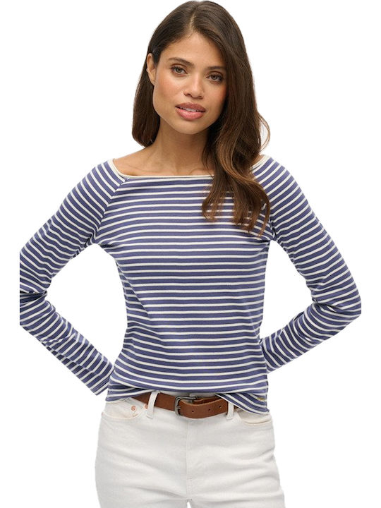 Superdry Women's Off-Shoulder Striped Blouse Ma...