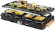 Domo Grătar Electric De Masă Raclette Cu Placă Canelată 1400W Cu Termostat Reglabil 25x49,5cm