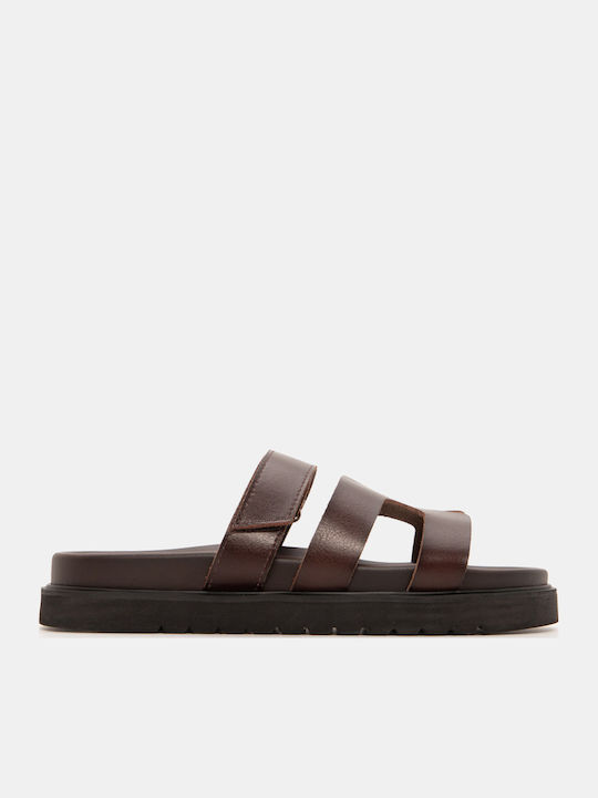 Luigi Flache Damen Sandalen Flatforms Braune