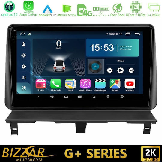 Bizzar Ηχοσύστημα Αυτοκινήτου για Peugeot Partner Citroen Berlingo 2002-2008 (Bluetooth/USB/WiFi/GPS/Apple-Carplay/Android-Auto) με Οθόνη Αφής 9"