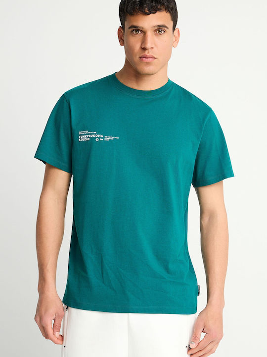 Funky Buddha Tricou Albastru Petrol