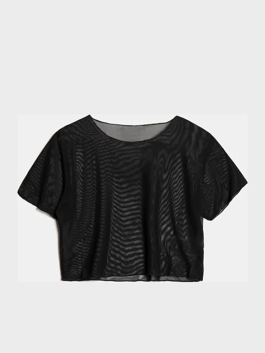 Rock Club Γυναικείο Crop Top Μαύρο